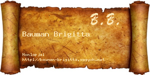 Bauman Brigitta névjegykártya
